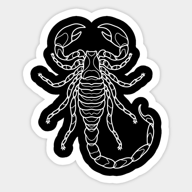 Scorpio Sticker by Sadhakaya